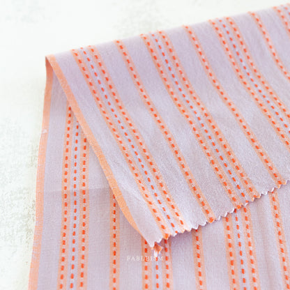 Lucky Loom – Stitch Stripe in Lavender | Reversible 100% Cotton Woven