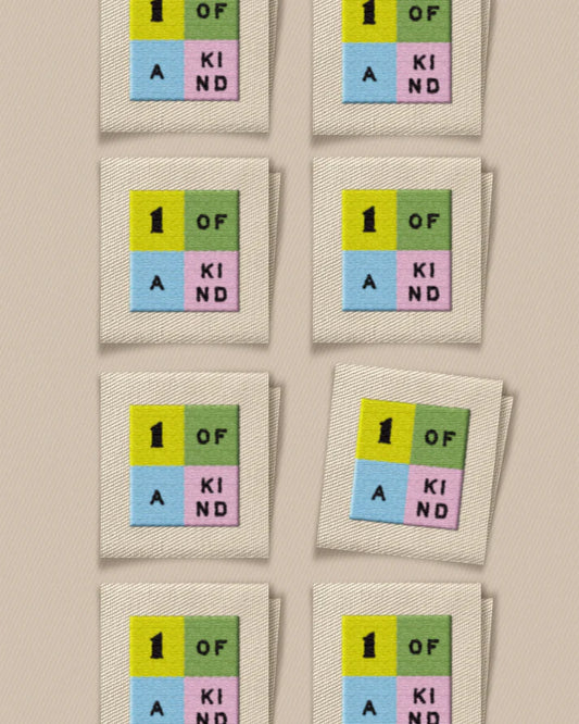 One of a Kind Rainbow Square Garment Labels – Set of 8