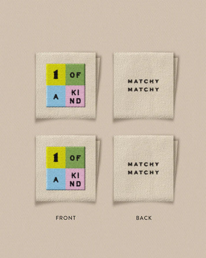 One of a Kind Rainbow Square Garment Labels – Set of 8