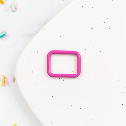 1" Rectangle Ring - Magenta - 2 pack