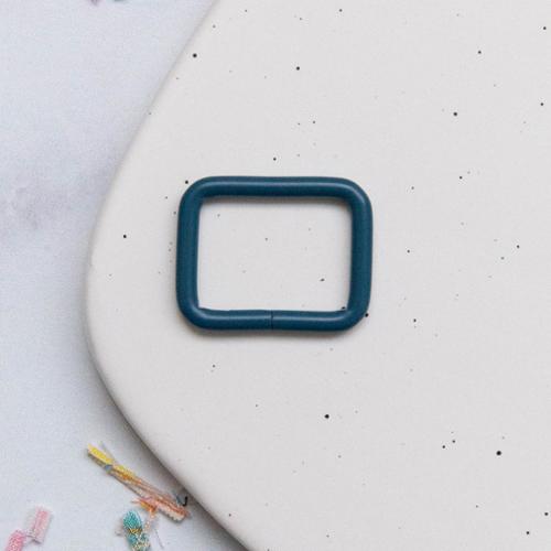 1" Rectangle Ring - Teal - 2 pack