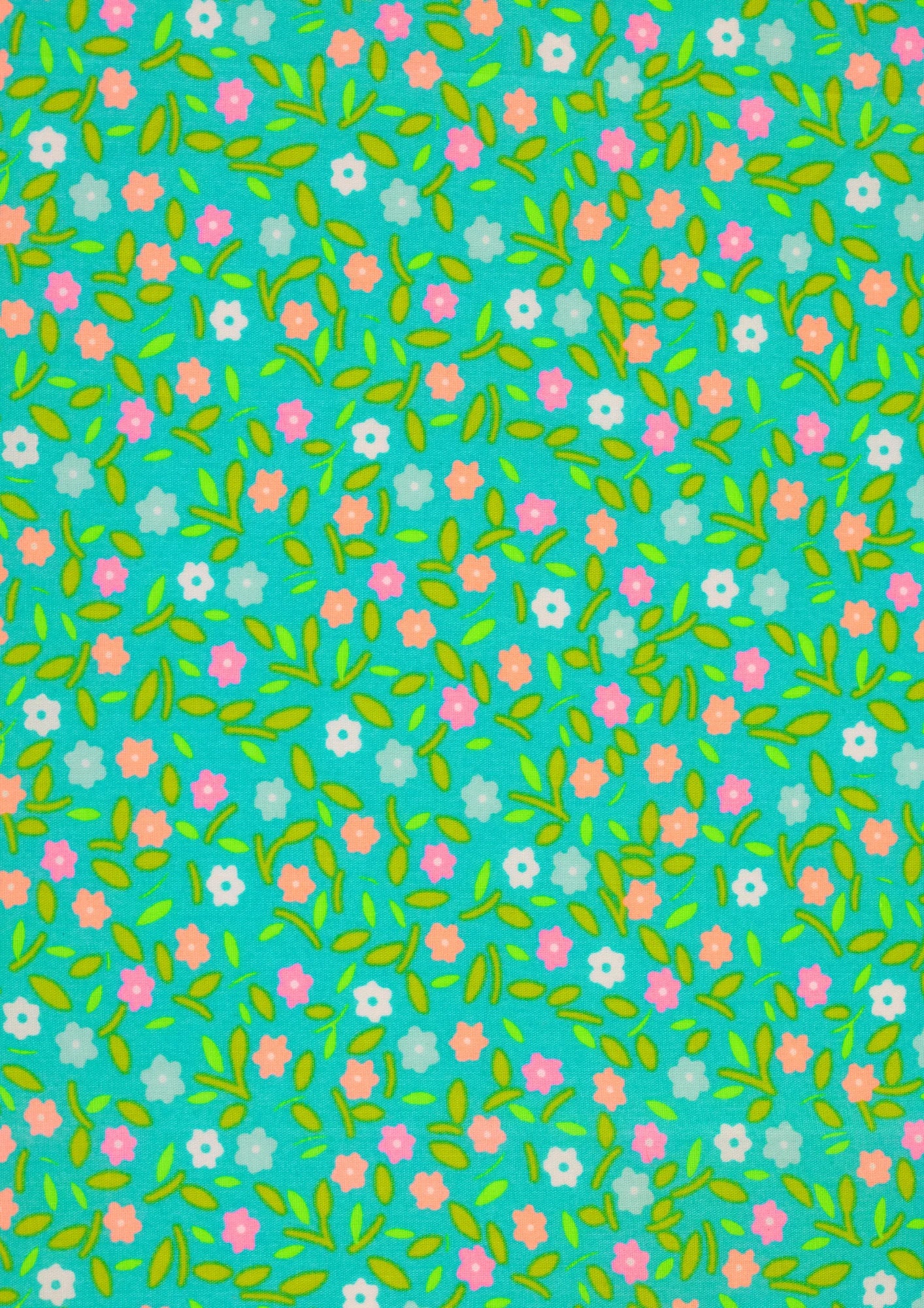 Petit Pan Printed Cotton – Peace and Love in Azure