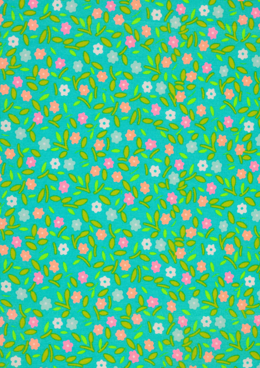 Petit Pan Printed Cotton – Peace and Love in Azure