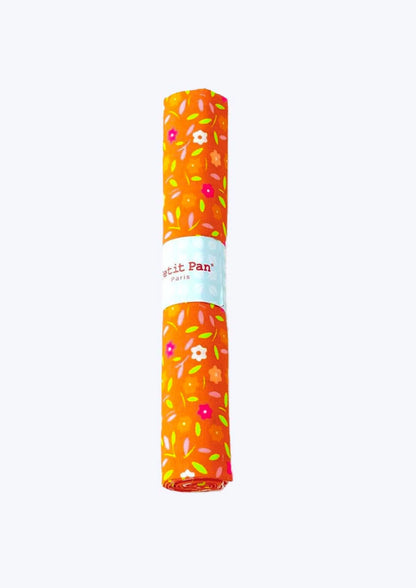 Petit Pan Cotton Coupon - Peace and Love orange