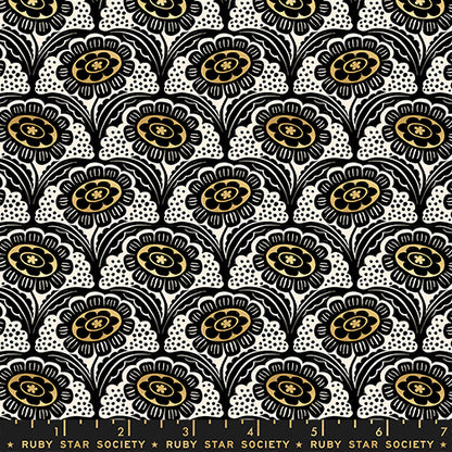 Ruby Star Society Ink Shop – Scallop Flower in Gold Metallic