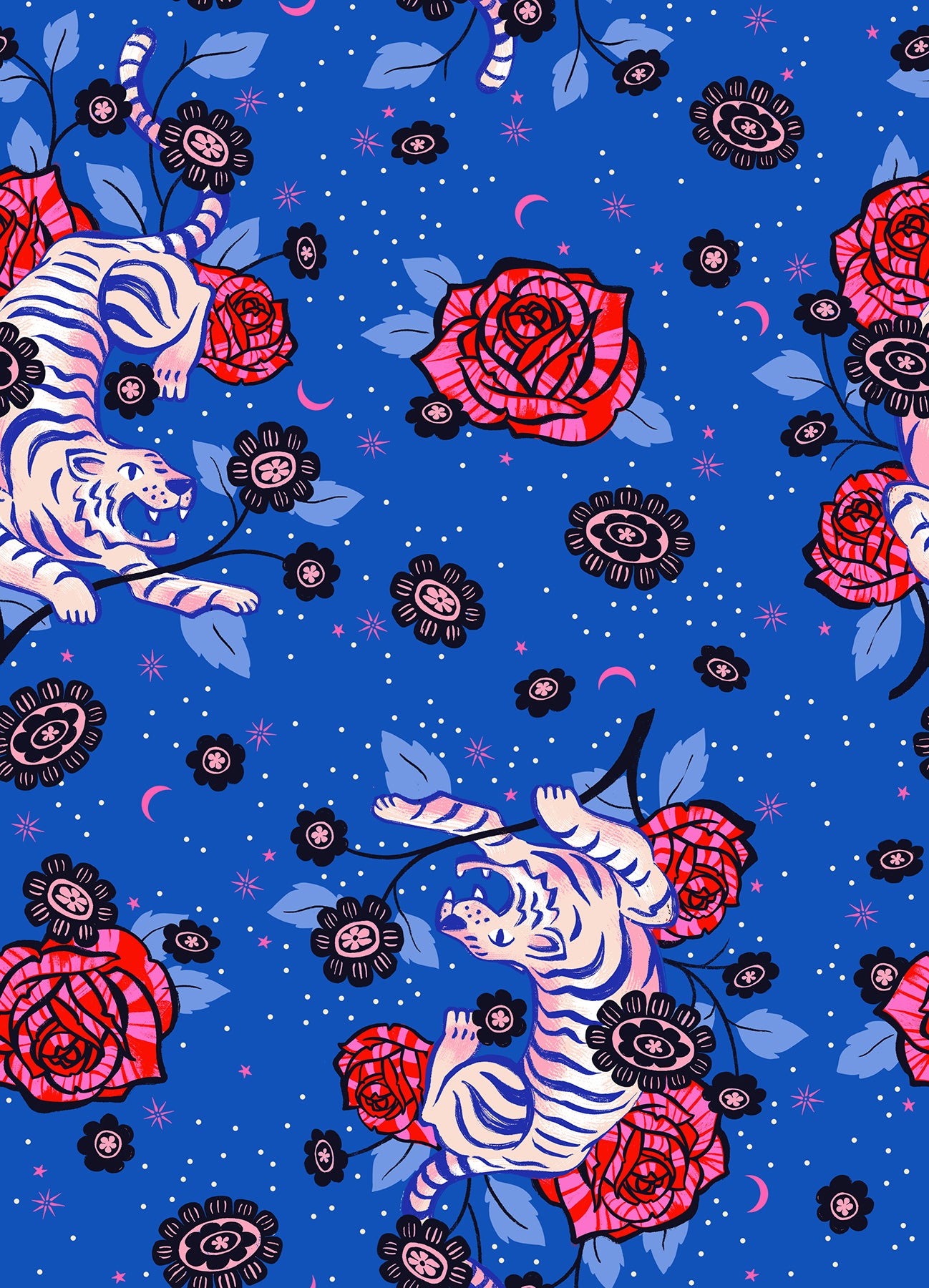 Ruby Star Society Ink Shop – Tiger Rose in Blue Ribbon