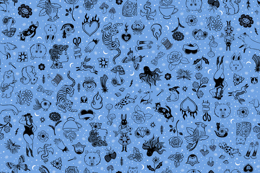Ruby Star Society Ink Shop – Tattoo Flash in Lindley Blue