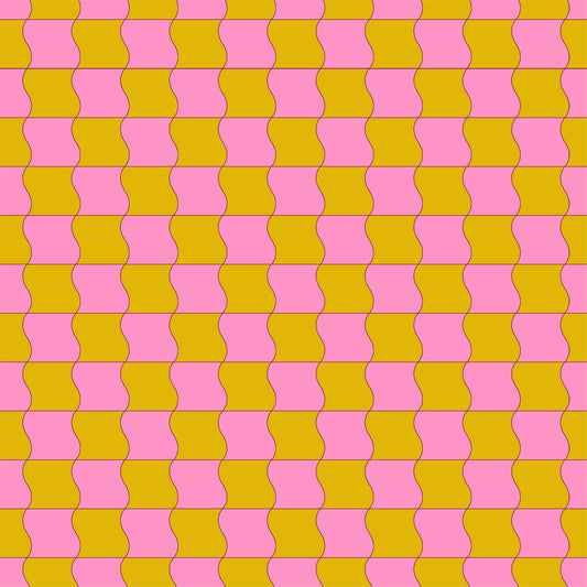 Ruby Star Society Sugar Cone 2 - Wavy Checks in Goldenrod - PREORDER
