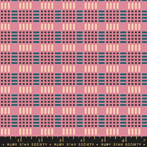 Parallel Geometrics Novelty Waffle Checks cotton fabric