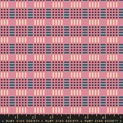 Parallel Geometrics Novelty Waffle Checks cotton fabric