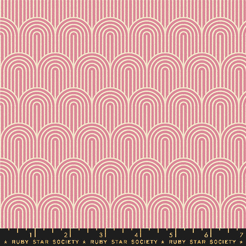Hump Day Geometrics Vintage Retro Novelty Arches plum 100% cotton fabric  geometry by ruby star society