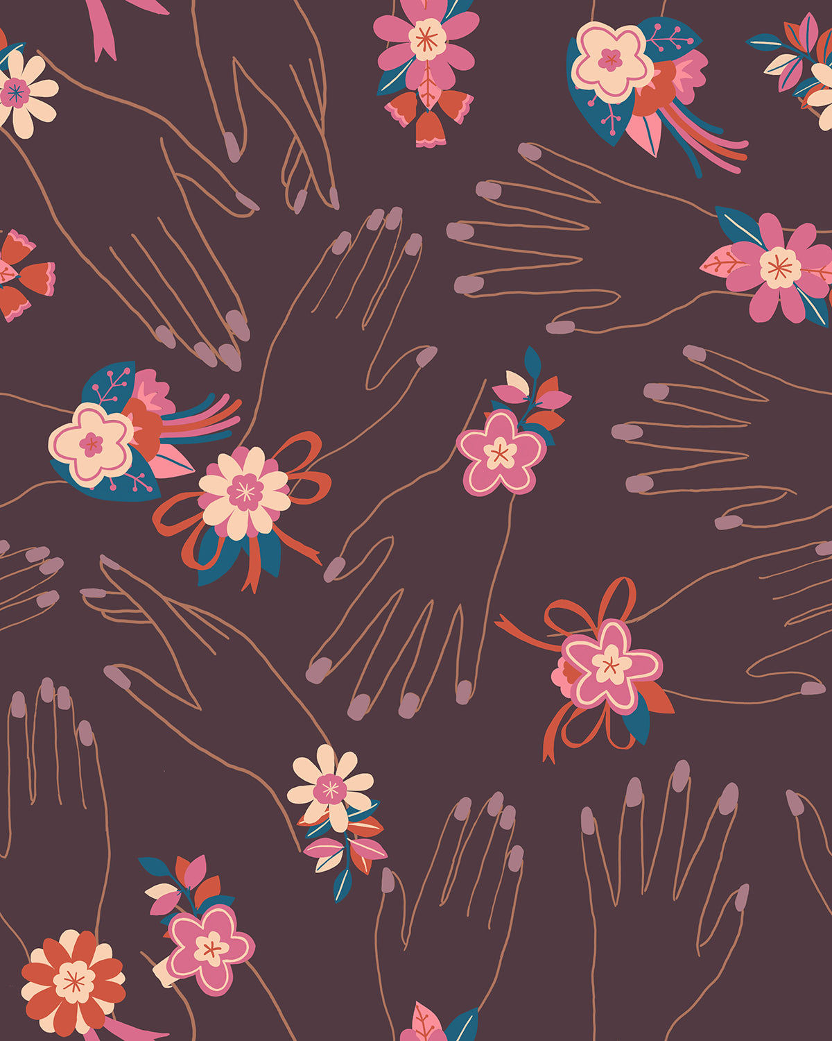 Ruby Star Society Corsage - Eggplant - PREORDER