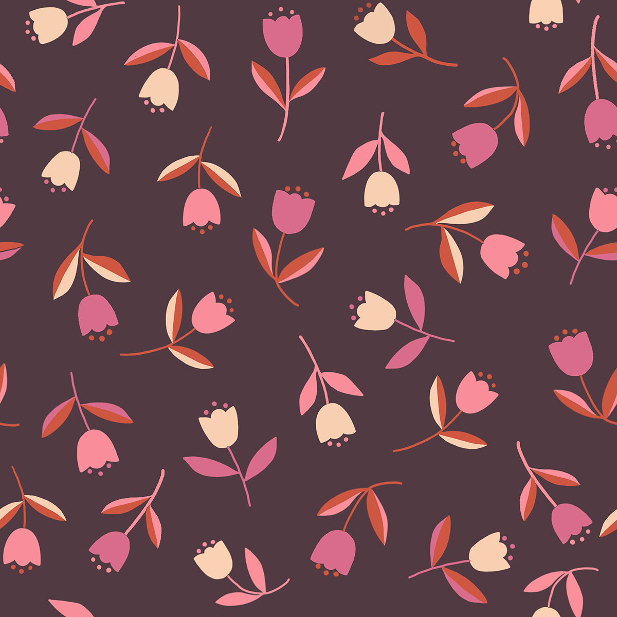 Ruby Star Society Corsage - Tiny Tulips in Eggplant - PREORDER