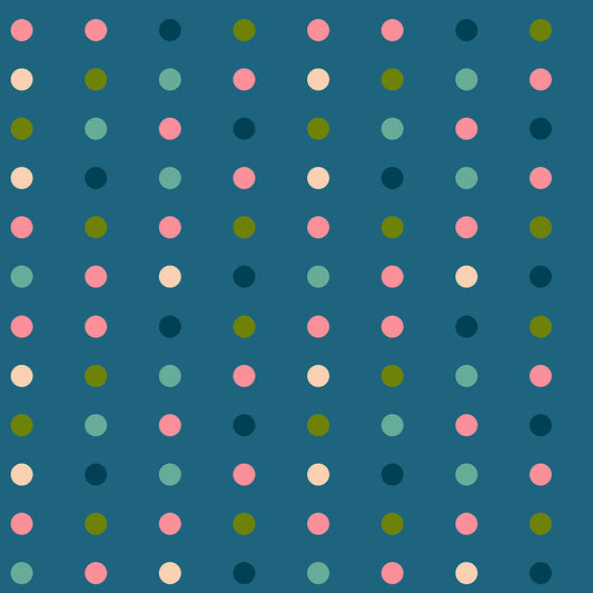 Ruby Star Society Corsage - Swatch Dots in Teal - PREORDER