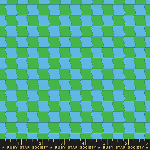 Ruby Star Society Sugar Cone 2 - Wavy Checks in Verdant - PREORDER