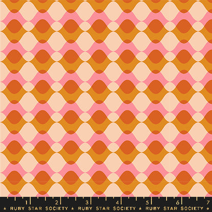 Ripple 30s and Retro Geometrics Novelty Vintage Wavy cotton fabric 