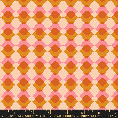 Ripple 30s and Retro Geometrics Novelty Vintage Wavy cotton fabric 