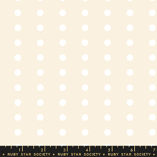 Ruby Star Society Corsage - Swatch Dots in White on Natural - PREORDER