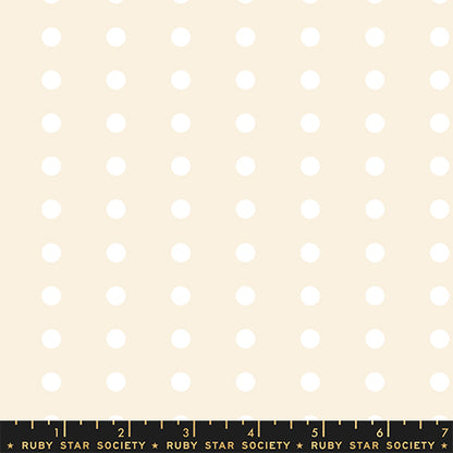 Ruby Star Society Corsage - Swatch Dots in White on Natural - PREORDER