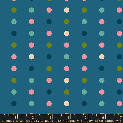 Ruby Star Society Corsage - Swatch Dots in Teal - PREORDER