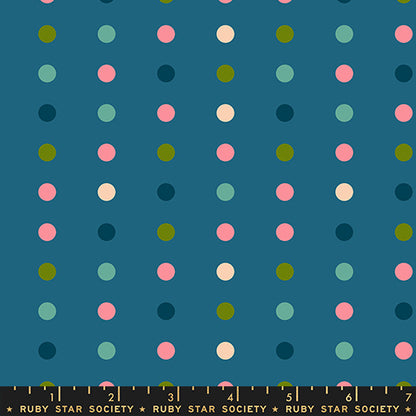 Ruby Star Society Corsage - Swatch Dots in Teal - PREORDER
