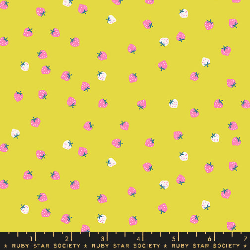 yellow citron mini berry novelty strawberry retro kitsch ruby star society
