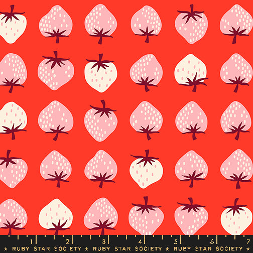 red strawberry novelty strawberry retro kitsch ruby star society