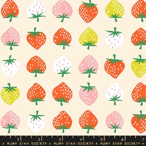 multi strawberry novelty strawberry retro kitsch ruby star society