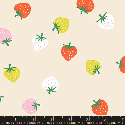 Natural strawberry toss novelty strawberry retro kitsch ruby star society