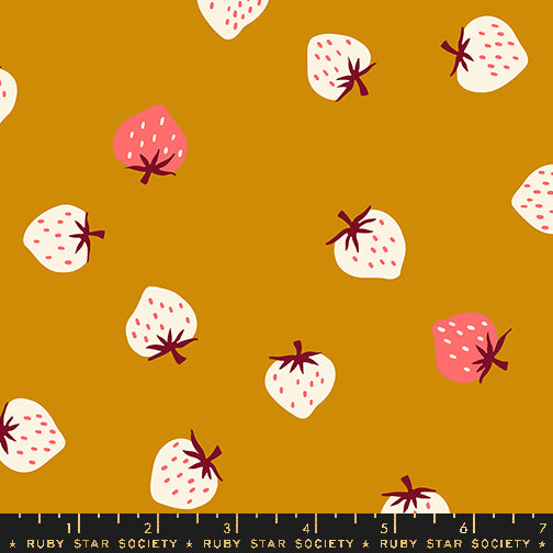 tan butterscotch strawberry toss novelty strawberry retro kitsch ruby star society