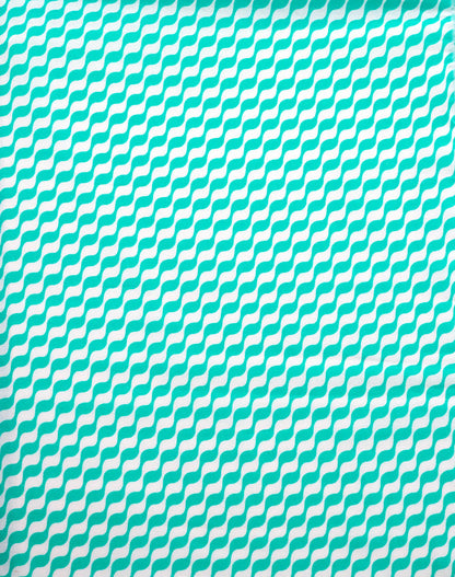Petit Pan Oilcloth Coupon - Kifkif in Aqua Green