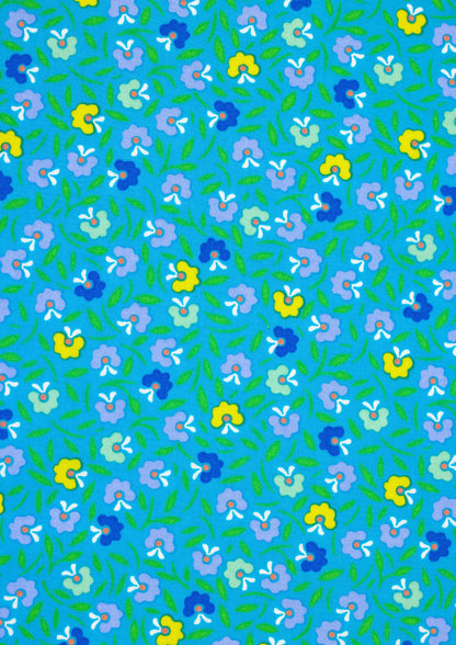 Petit Pan Cotton Coupon - Bright Blue Petunia