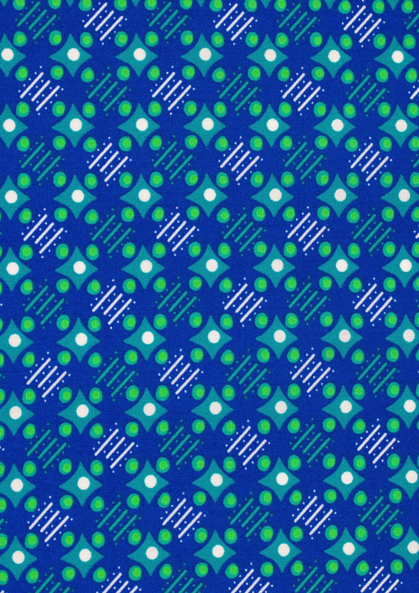 Petit Pan Cotton Coupon - Satellite of Love in Deep blue