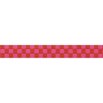 Ribbon - Checker in Cayenne - 5/8" - by Alexia Abegg - One Yard