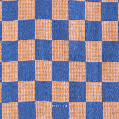 Checkmate Checkers in Royal – Woven Double Cloth Cotton