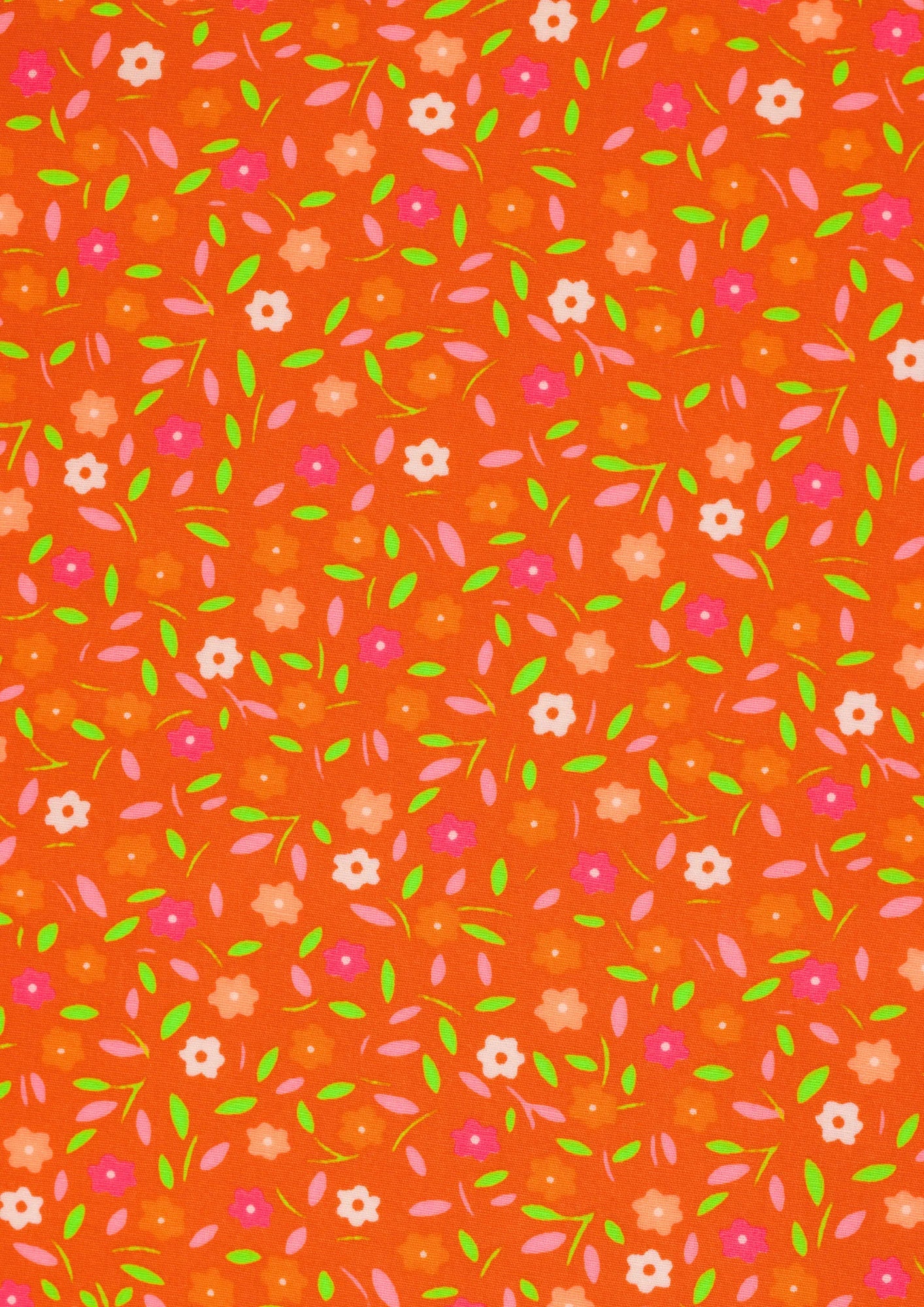 Petit Pan Cotton Coupon - Peace and Love orange
