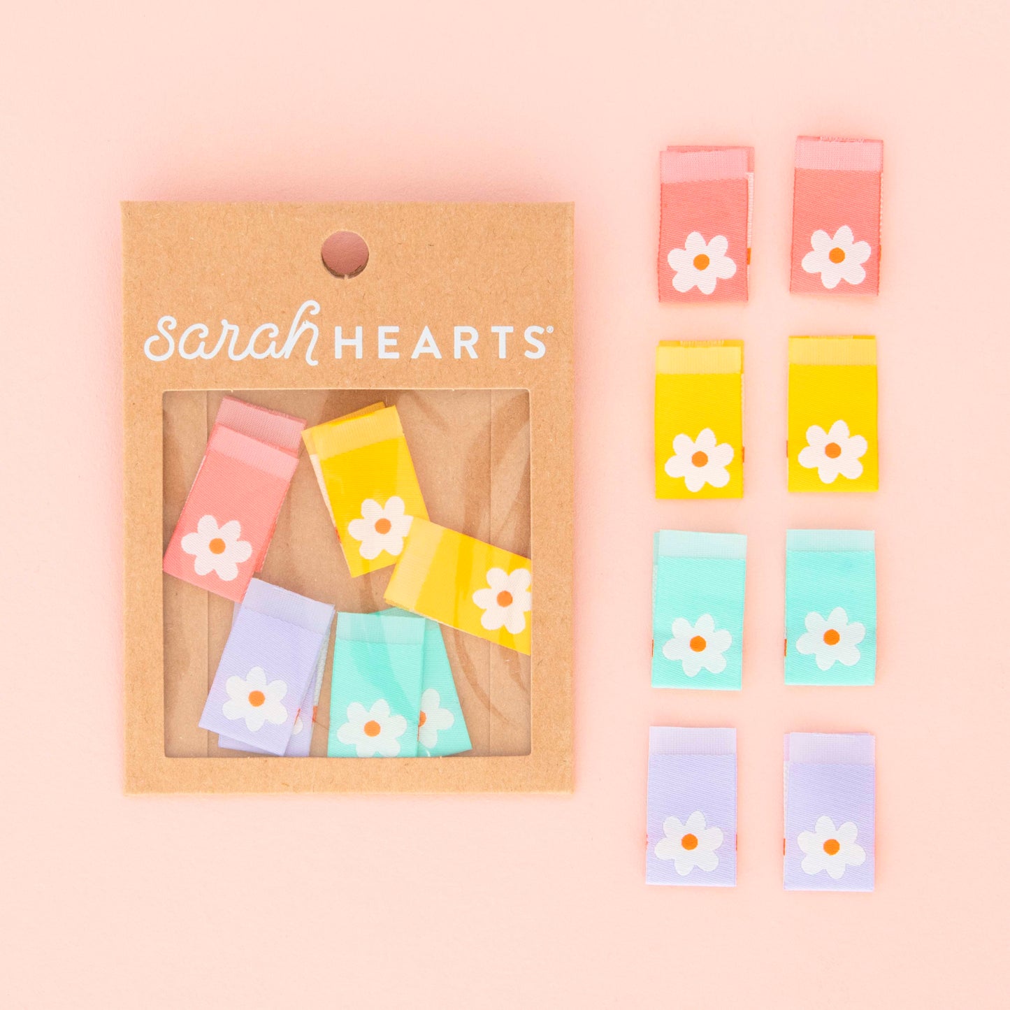 Sarah Hearts - Daisy Multipack Woven Labels