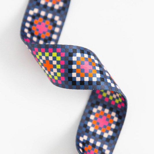 1.5" Webbing - Granny Square In Night