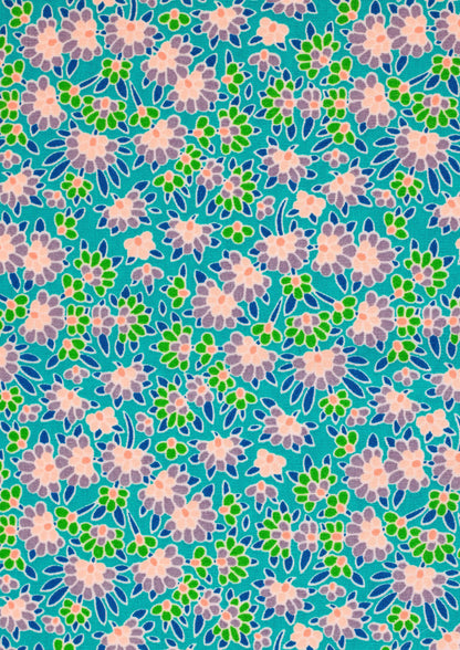Petit Pan Cotton Coupon - Green Calendula