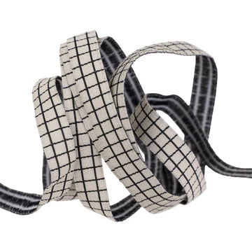 Ribbon - Grid - 3/8" width - by Kimberly Kight - One Yard