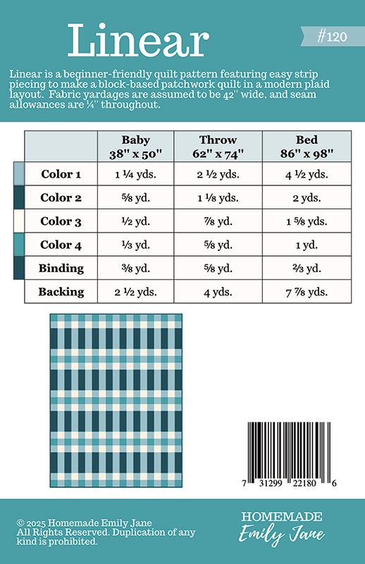 Linear Quilt Pattern – Homemade Emily Jane