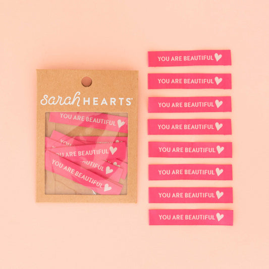 Sarah Hearts - You Are Beautiful Woven Labels